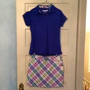 Pebble Beach golf top & skort